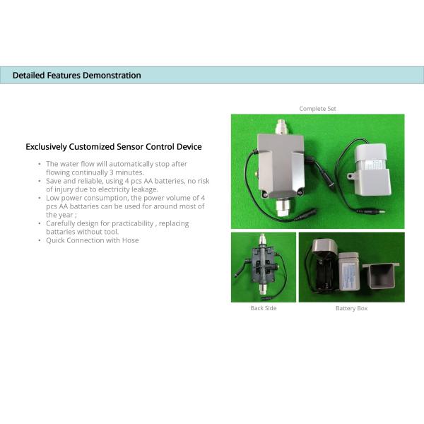 Single Lever Deck Mount Kitchen Sink Faucet Retractable Hose DC4.5V-6.5V