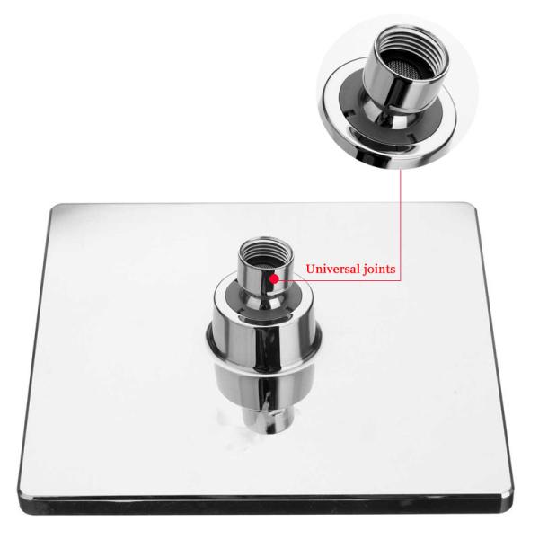 Fixed Ceiling 8in Square Waterfall Shower Head Single Function