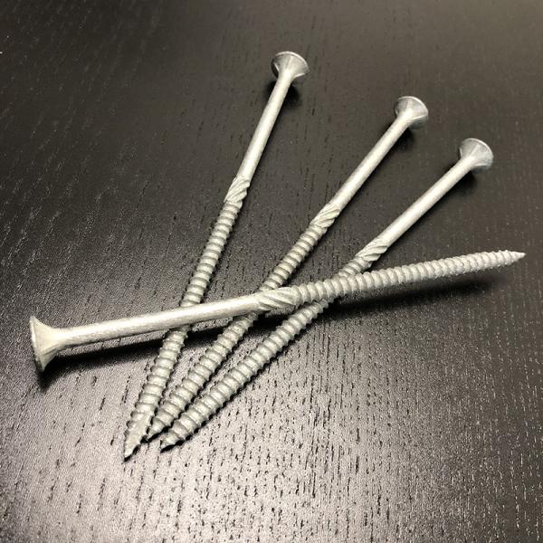 150 mm Batten Screws Bugle Head Hex Stocket Drive With 4 Ribs & Fast Thread & Type 17 Mirror Polished Deck Screws