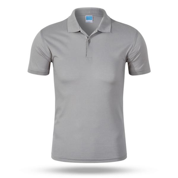 Custom Mercerized Cotton Lapel Embroidered Men's Polo Shirt In Solid Color