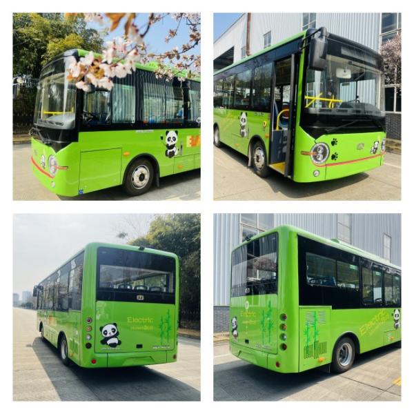 16 Seater Pure Electric City Transport Bus 6.6 Meter Left Steering With Air Conditioner