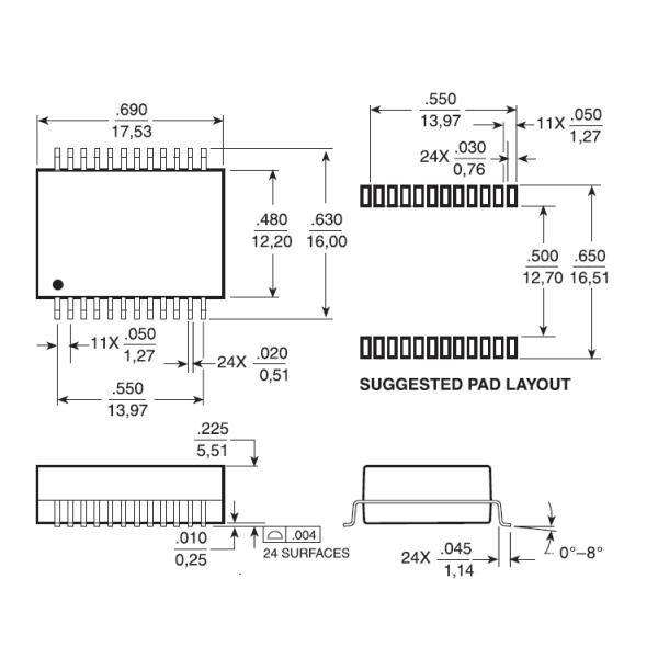 H5004NL VDSL Ethernet Magnetic Transformers high-pass / low-pass filter modules and interface lan transformer