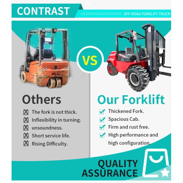 4.5t Off Road Forklift Tires 4 Wheels Off-Road Rough Terrain Forklifts