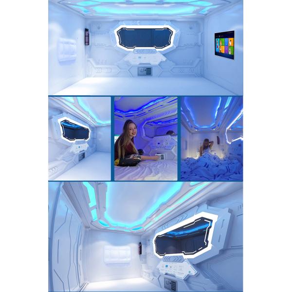 Technical Space Capsule Bed , Japanese Pod Beds For Capsule Hotel Double Bed