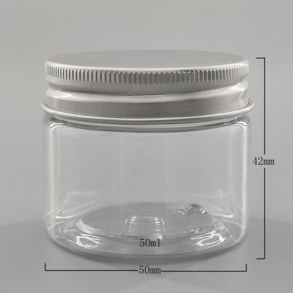 50ml Body Scrub Bath Salt Plastic Clear Cosmetic Jars