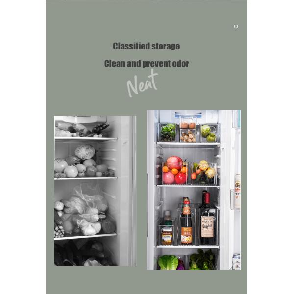 Eco Vegetable Storage Containers Refrigerator Plastic Kitchen Organizer
