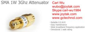 Quality SMA type attenuator 1 Watt 3Ghz SMA male to SMA female fixed attenuators / SMA-JK1W3G for sale