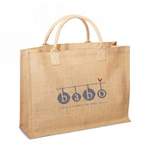 Women Beach Medium Handled 50cm Jute Shopping Bag