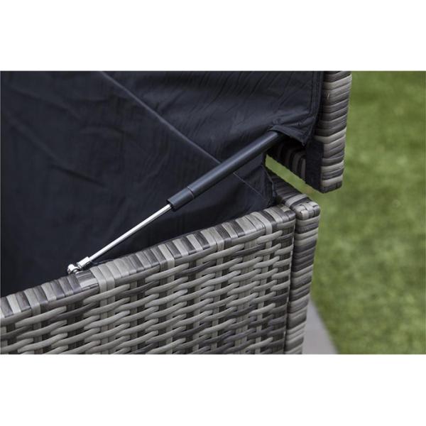 Aluminum Frame Garden Wicker Cushion Storage Box High Density Weaving