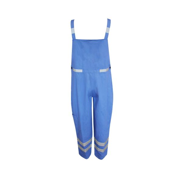 330g 100% Cotton Fire Retardant Bib Overalls Working Pants With Reflective Straps