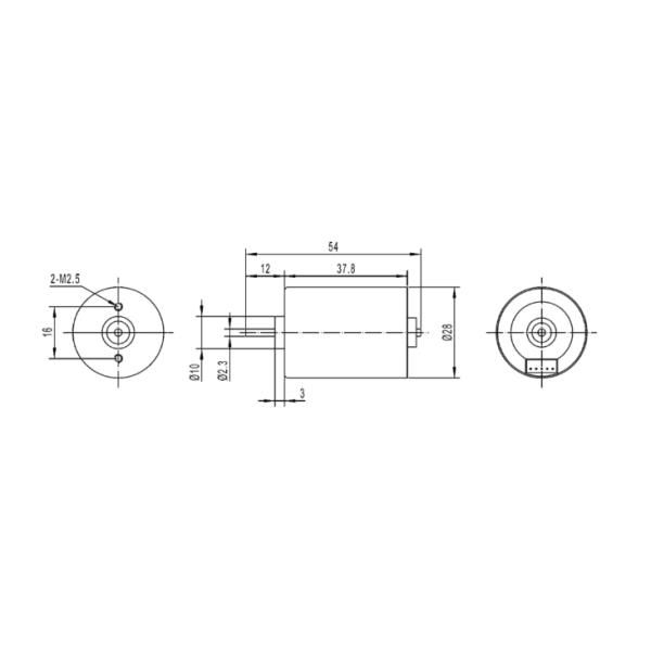 Electric Fan Motors 3000-10000RPM 6-24V 700-900g.cm Brushless DC Motor