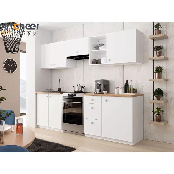 Grey Color Plywood Small Kitchen Cabinet with Modern Lacquer Door Panel Surface Treatment