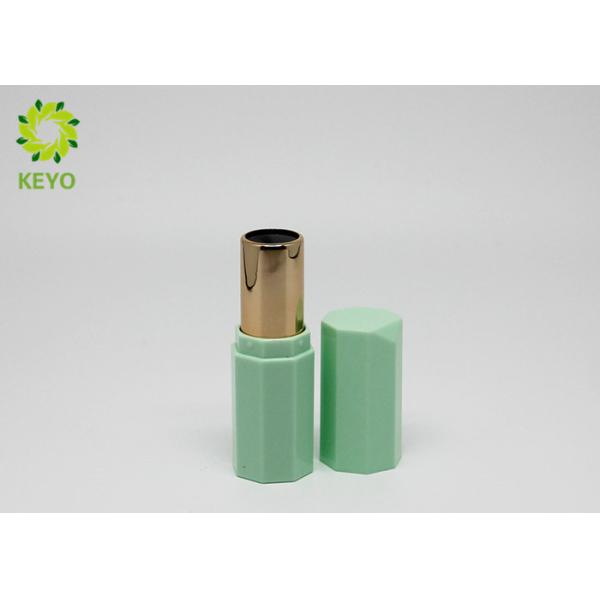 Hexagon Shape Empty Lipstick Tube Container , Plastic Material Lip Balm Case