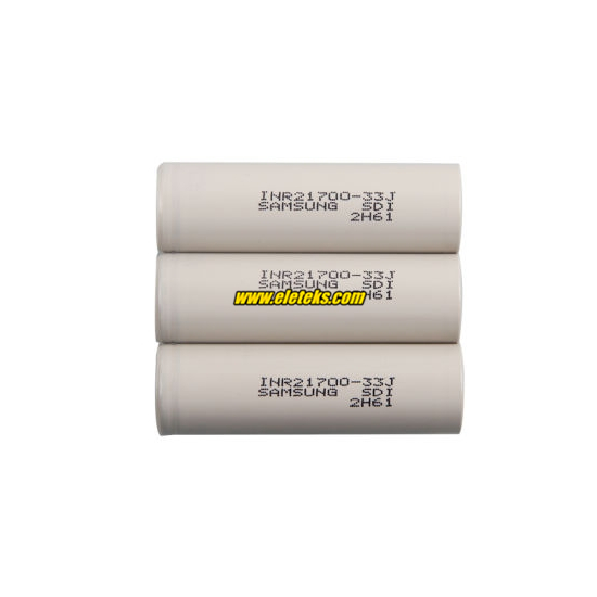 Samsung High Drain INR21700-33J 3.2A 3300mAh High Capacity 3.6V Li-ion Rechargeable Flat Top Battery