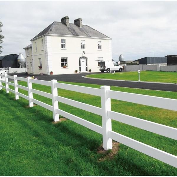 1.2m White 3-Rail Heavy Duty PVC Horse Fence