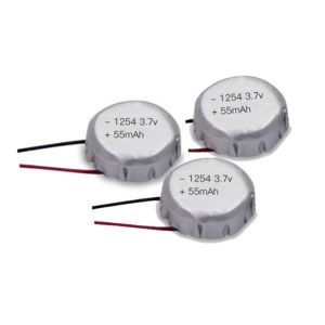 Quality 3.7 Volt 55mAh 1254 Lipo Rechargeable Coin Cell for sale