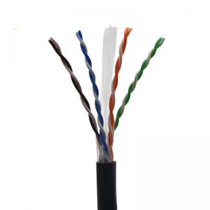 Quality PE Jacket CAT6 Ethernet Cable 4 Pairs Waterproof Outdoor Category 6 Data Cable for sale
