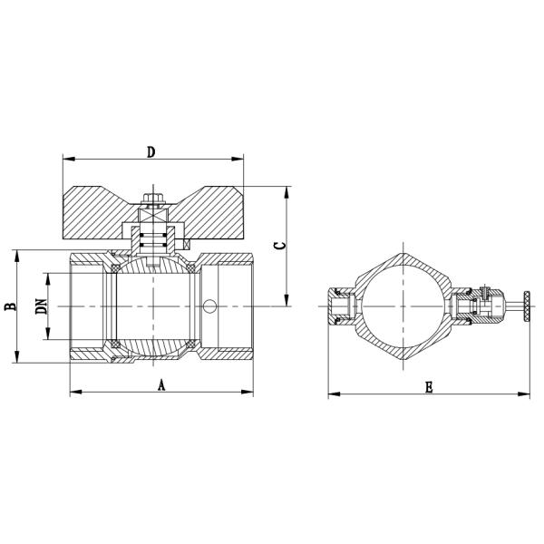 1" Female X Female EAC Brass Ball Valves With Drain Cock