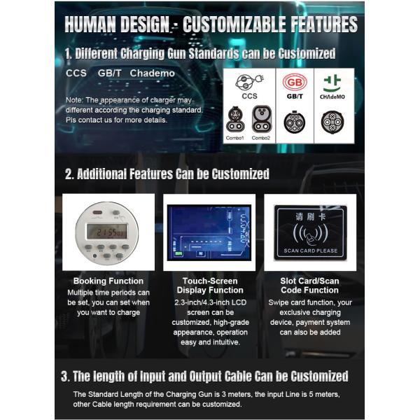 22KW EVSE EV Charger GBT CCS Level 3 DC Fast Charger For Volkswagen VW ID4 ID6 TESLA