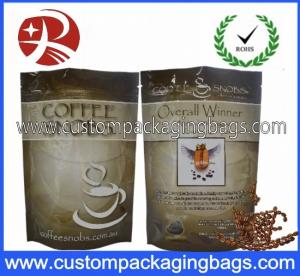 Ziplock Bar Iron Coffee Bag , Aluminium Foil composite Pouches