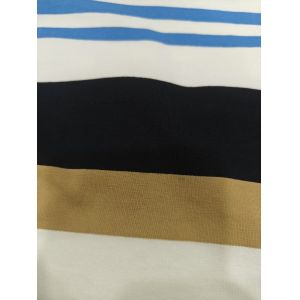 Quality 40S Cotton Spandex Striped Knit Fabric for T-Shirts for sale