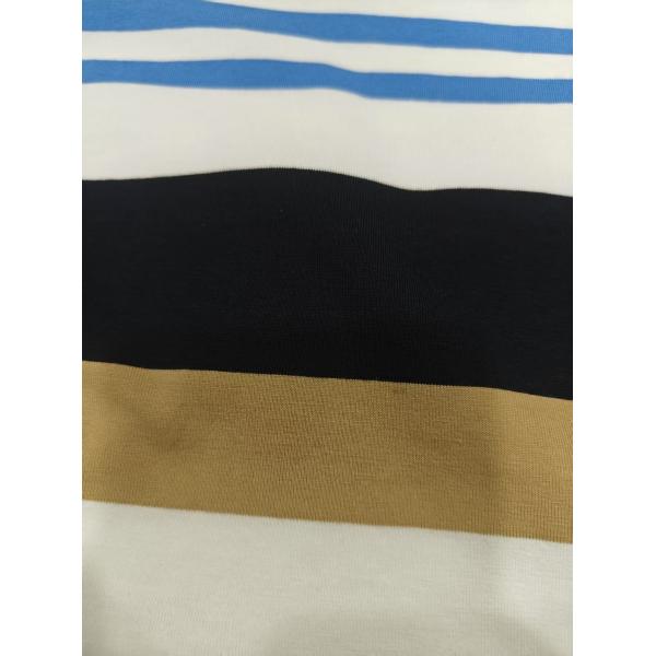 40S Cotton Spandex Striped Knit Fabric for T-Shirts