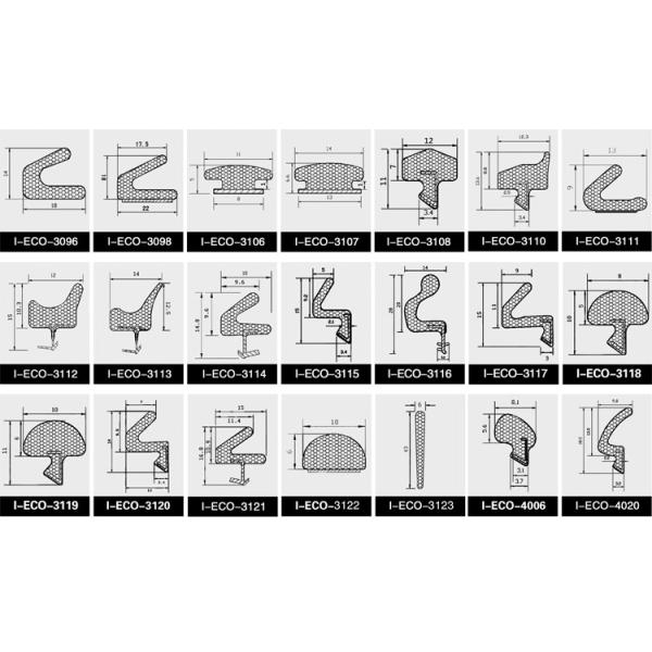 Kerf Weather Strip for Wooden Doors -40-280C PU Foam Window Seals Extruded Production