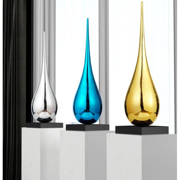 Furnishing Decorative Metal Sculptures Craft Custom Water Drop Sculpture