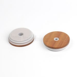 Natural Beech Wooden Jar Lid for Glass Canisters Airtight