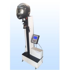 Single Column Helmet Testing Equipment With PLC Touch Screen