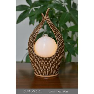 Hand Made Polyresin Tabletop Water Fountain With Light