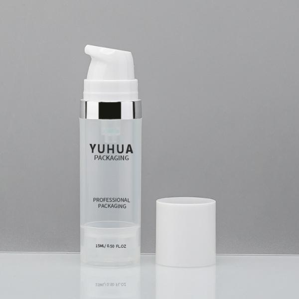 Round 5ml 10ml 15ml 25ml Vacuum Plastic Bottle With Customized Logo