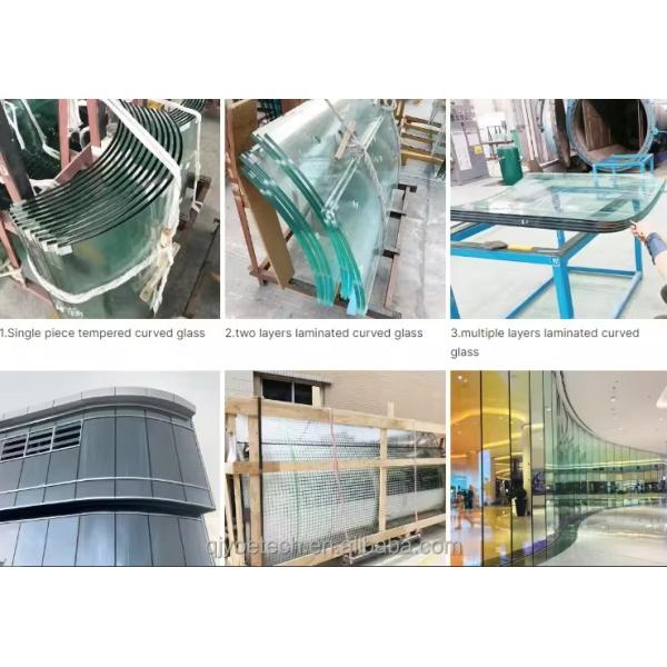 Industrial Hall Glass Balustrade Full Solution for Curved Tempered Safety Glass Panel