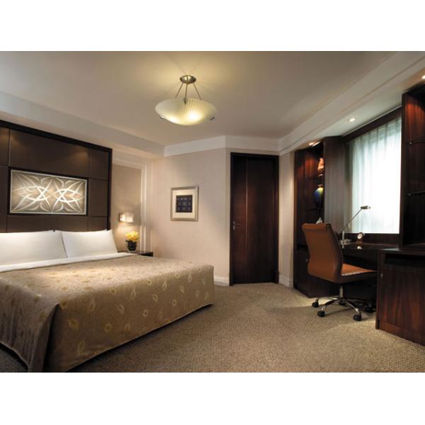 Modern High End King Size Hotel Bedroom Furniture With Modern Platform Bed With Fabric Chaise Lounge Ottoman