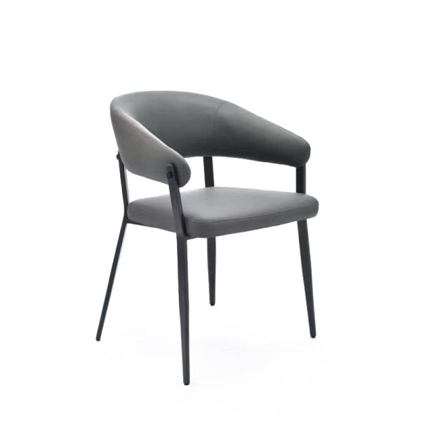 Modern Comfortable Dining Chairs Restaurant Metal Base And Fabric Seat Chair Sets
