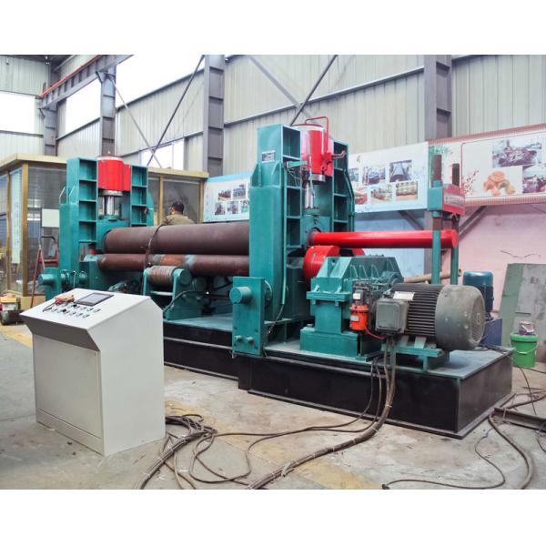 Universal Upper Three Roller Plate Rolling Machine With PLC Preheating