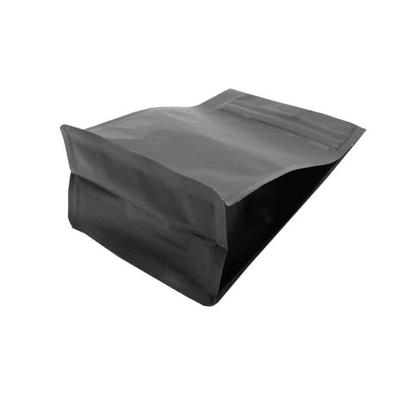 Stand Up 12 Ounce Matte Black Mylar Aluminum Foil Bag 140mic Thickness