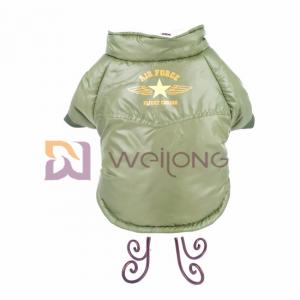 Quality Air Force Snaps Button Opening Pet Jacket Mixed Olives Stylish Dog Coat ISO9001 for sale