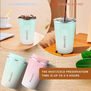 Quality Customized Reusable Double Walled Insulated Mug Coffee Cups 510ml 380ml for sale