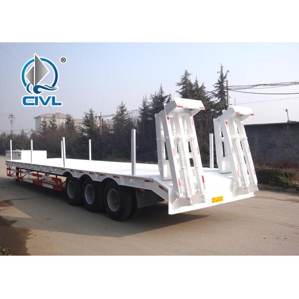 Low Floors Transport Heavy Vehicles Low Bed Semi Trailer
