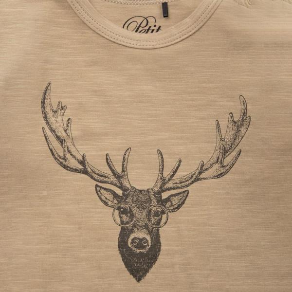 Newborn Baby Girl Deer Printed Romper Jumpsuit Long Sleeve Cotton Knit Bodysuit Romper