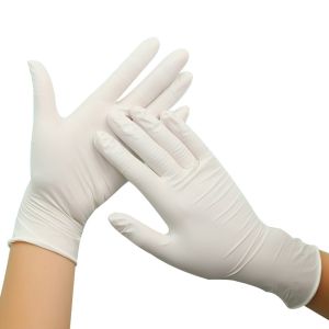 China Disposable Exam Hand Medical Latex Non Powder Examination Gloves Smooth on sale