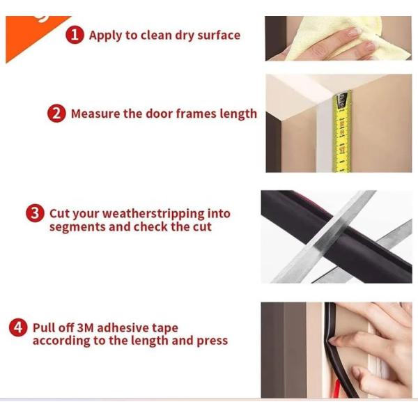 Adhesive Anti-wind Weather Strip Door Draft Stopper,Door Sweep,Door Bottom Seal Strip