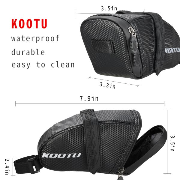 KOOTU Bicycle Saddle Bag Waterproof Seat Post Bag for Road Bike Mountain Bike