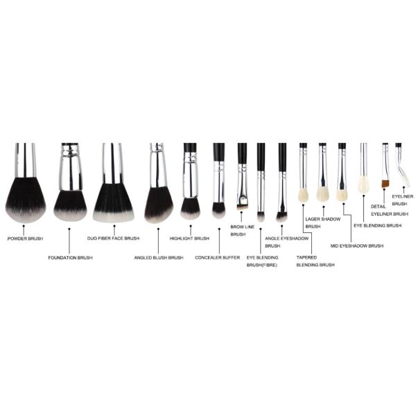 Soft Animal Hair 7pcs Luxury Makeup Brush Set For Setting Powder