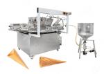Semi Automatic Ice Cream Waffle Cone Making Machine , Cone Biscuit Machine