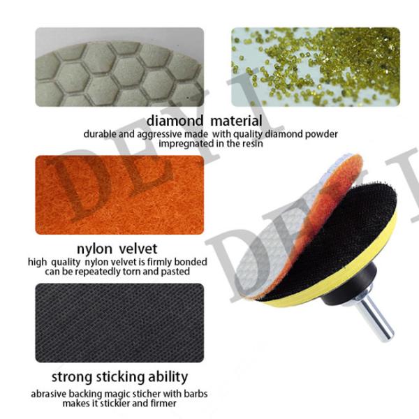 4 Inch Marble Granite Tile Wet Stone Diamond Resin Polishing Pads 3mm