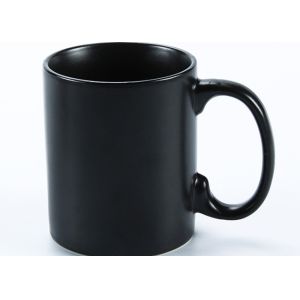 OEM ODM Printed Matte Black 11oz Ceramic Mug Cup