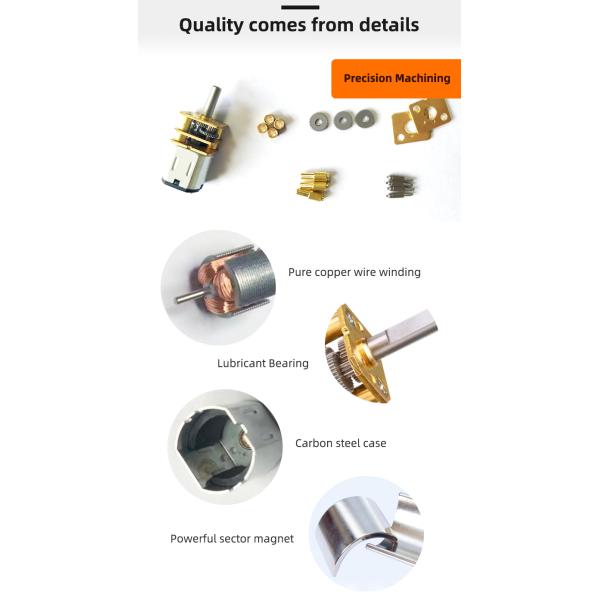 Faradyi Customized Good Quality N20 Right Angle 14mm 5v 6V Micro Small Dc Gear Motor 12V 180rpm