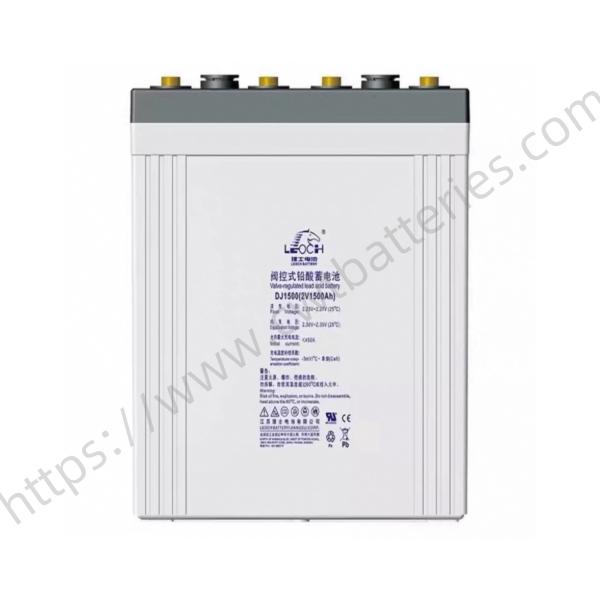 LEOCH DJ1500 Battery Maintenance-Free Gel VRLA Batteries 2V 1500Ah for Solar Street Lights
